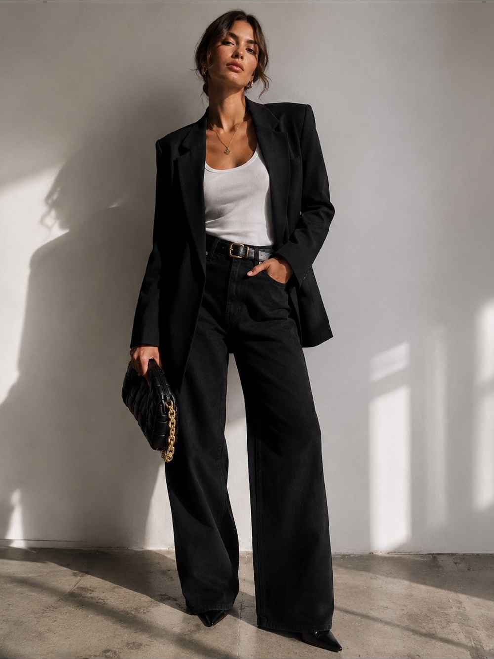 Citizens of Humanity Ayla Baggy Jeans Black Size 27 High Rise Wide Leg NWT